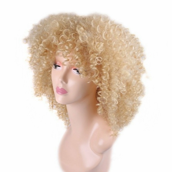 BLONDE CURLY WIG *NWT* - Picture 2 of 13